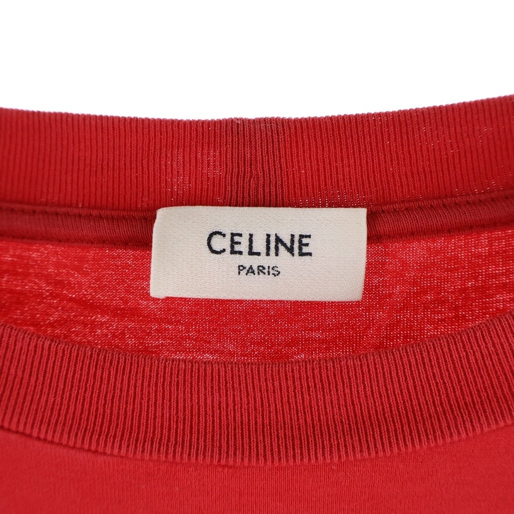 CELINE(セリーヌ) ロゴプリント クルーネック半袖Tシャツ 2X681501F レッド