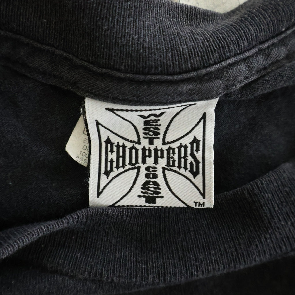 VINTAGE(ヴィンテージ) 90-00s West Coast Choppers L/S Tee ウエストコーストチョッパーズ アイアンクロス 長袖Tシャツ カットソー ブラック