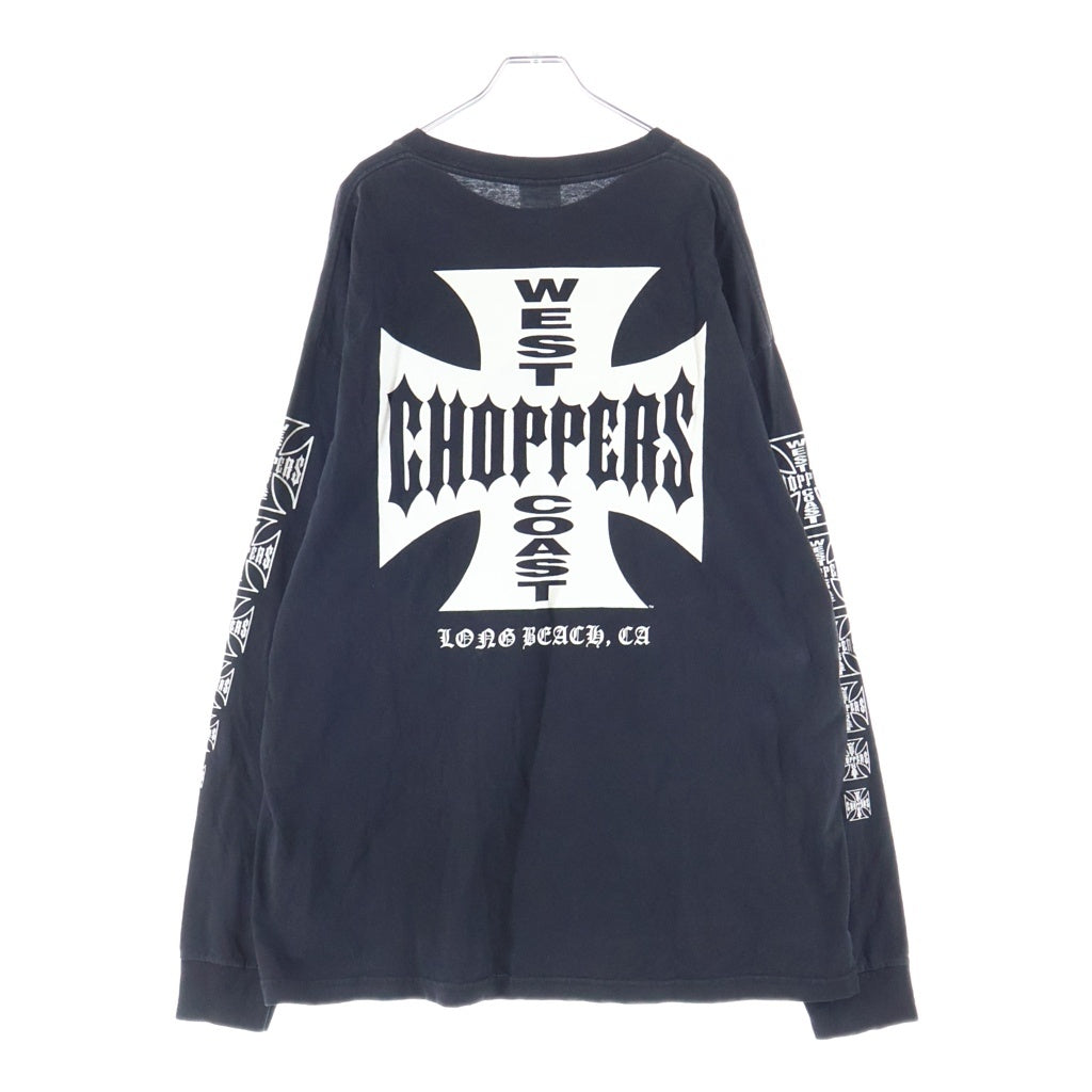 VINTAGE(ヴィンテージ) 90-00s West Coast Choppers Murina L/S Tee ウエストコーストチョッパーズ アイアンクロス 長袖Tシャツ カットソー ブラック