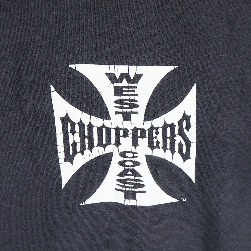 VINTAGE(ヴィンテージ) 90-00s West Coast Choppers JESSE WHO? L/S Tee ウエストコーストチョッパーズ アイアンクロス 長袖Tシャツ カットソー ブラック