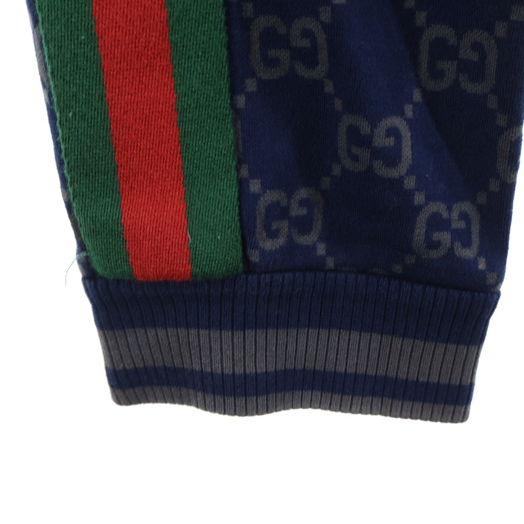 GUCCI(グッチ) 22AW GGコットンジャージージョギングパンツ シェリーライン 695976 ネイビー