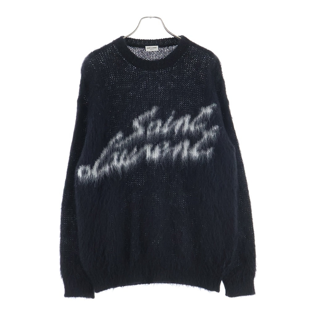 SAINT LAURENT PARIS(サンローランパリ) ロゴ モヘアニットセーター 712176 Y75SQ ブラック