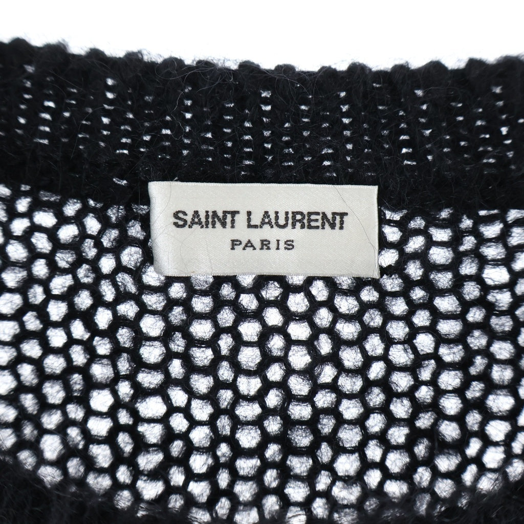 SAINT LAURENT PARIS(サンローランパリ) ロゴ モヘアニットセーター 712176 Y75SQ ブラック