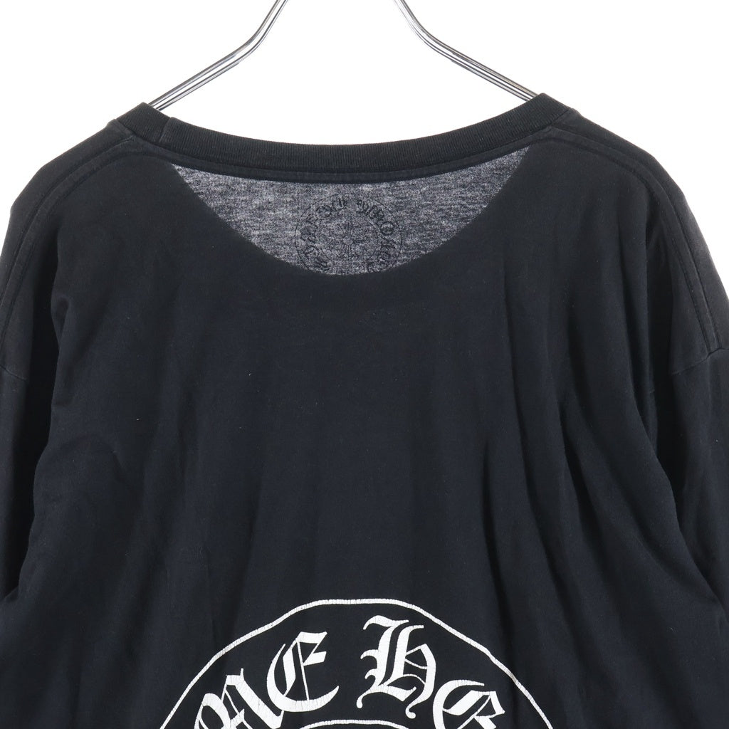 CHROME HEARTS(クロムハーツ) LAS VEGAS DBL FLRL HORSESHOE L/S TEE ラスベガス限定 ダブルフローラル ホースシュープリント長袖Tシャツ ブラック
