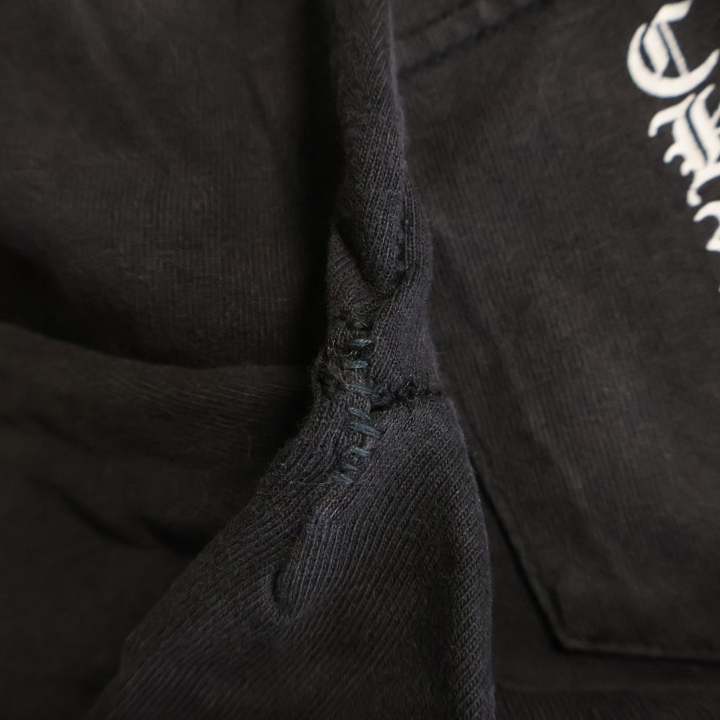 CHROME HEARTS(クロムハーツ) OLD CH LOGO FUCK YOU L/S TEE オールド CHロゴ 袖ファックユープリント長袖Tシャツ ブラック