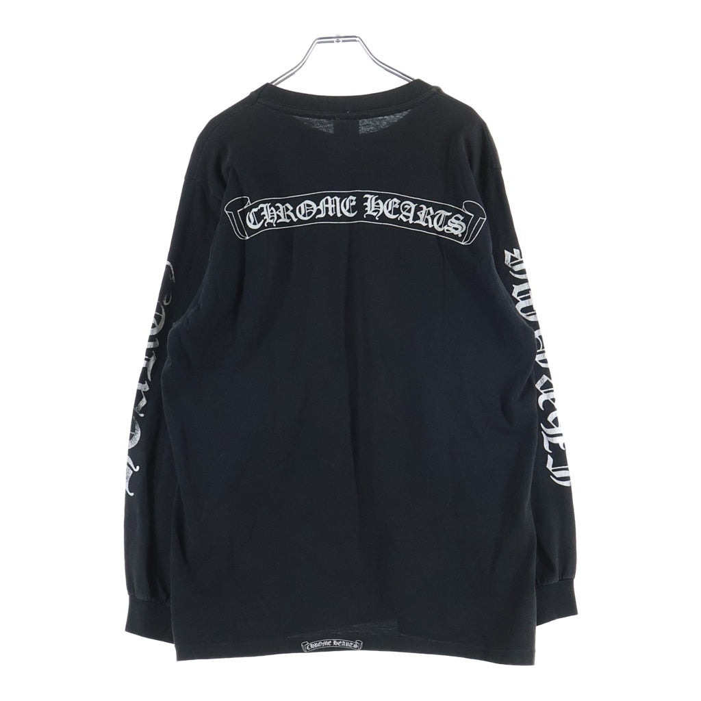 CHROME HEARTS(クロムハーツ) OLD CH LOGO L/S TEE オールド CHロゴプリント長袖Tシャツ ブラック