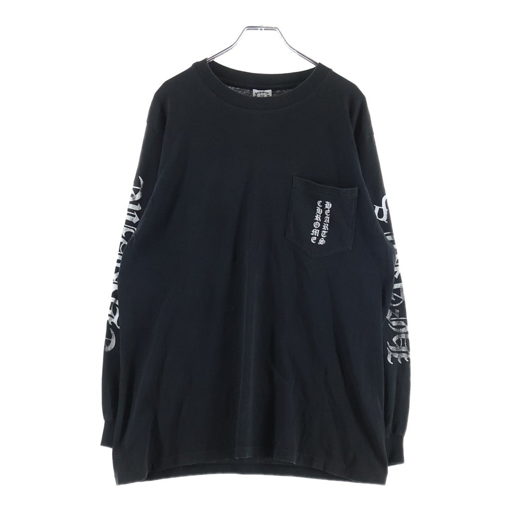 CHROME HEARTS(クロムハーツ) OLD CH LOGO L/S TEE オールド CHロゴプリント長袖Tシャツ ブラック
