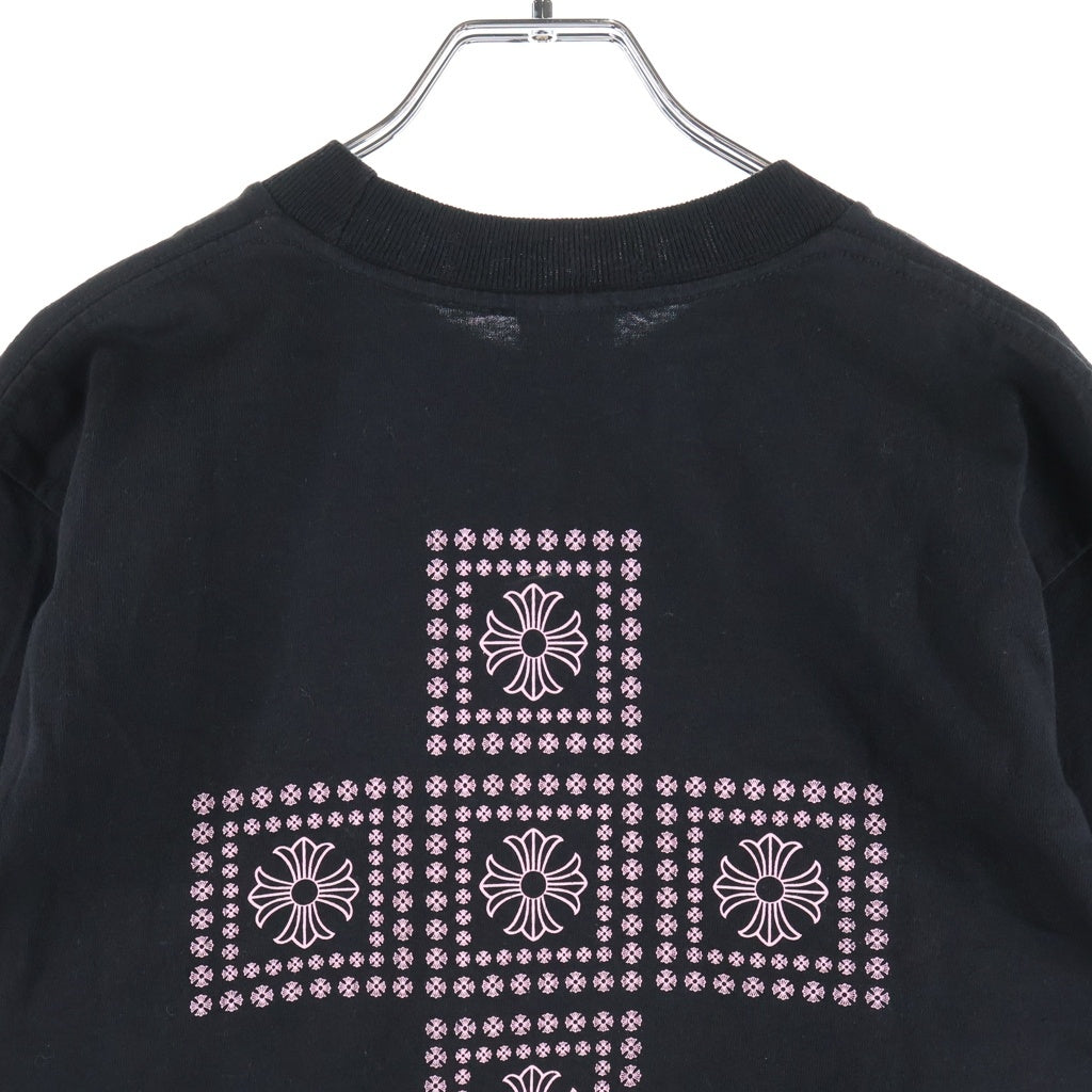 CHROME HEARTS(クロムハーツ) OLD Back Framed Cross S/S Tee オールド バックフレームドクロスプリント半袖Tシャツ ブラック/ピンク