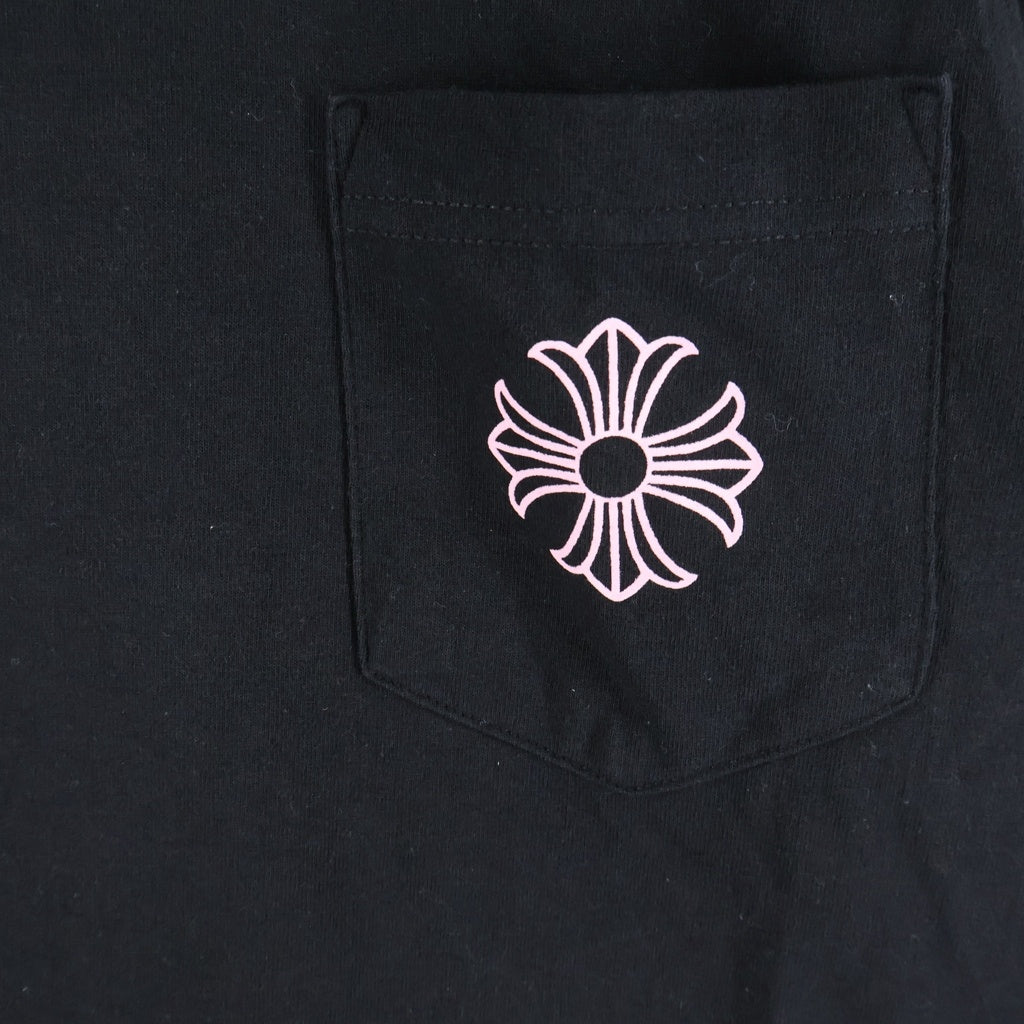 CHROME HEARTS(クロムハーツ) OLD Back Framed Cross S/S Tee オールド バックフレームドクロスプリント半袖Tシャツ ブラック/ピンク
