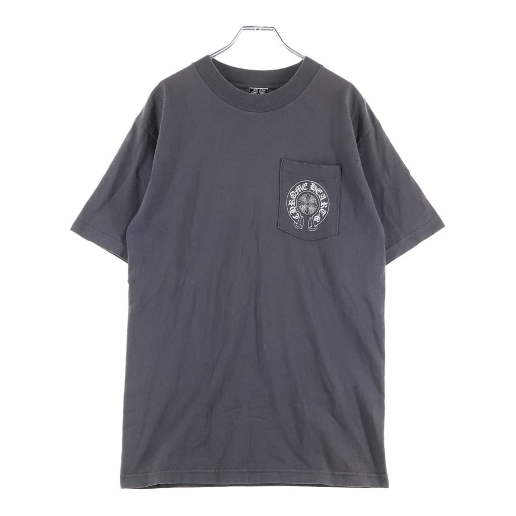 CHROME HEARTS(クロムハーツ) OLD Horseshoe Back Cemetery Cross Print S/S Tee オールド ホースシュー バックセメタリークロスプリント半袖Tシャツ チャコールグレー