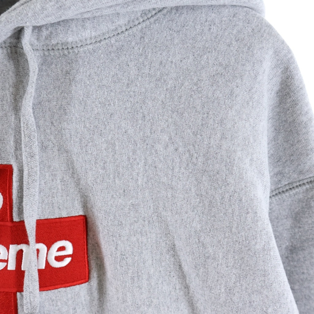 SUPREME(シュプリーム) 20AW Cross Box Logo Hooded Sweatshirt クロスボックスロゴフーデッドスウェットシャツ プルオーバーパーカー グレー