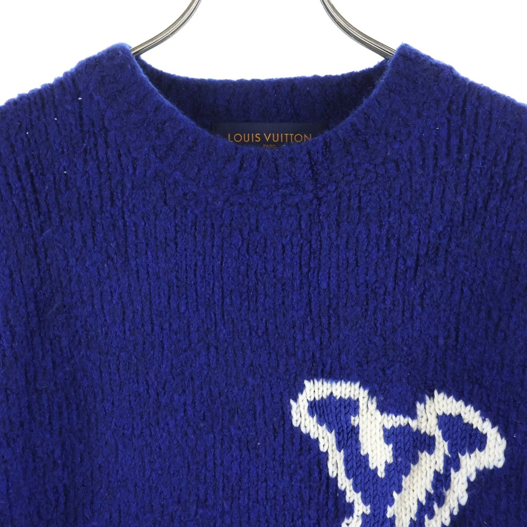 LOUIS VUITTON(ルイヴィトン) LVインタルシア クルーネックニット ブルー RM202M VSS HJN18W