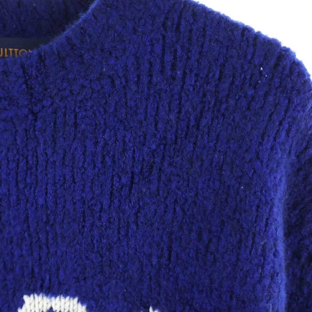 LOUIS VUITTON(ルイヴィトン) LVインタルシア クルーネックニット ブルー RM202M VSS HJN18W