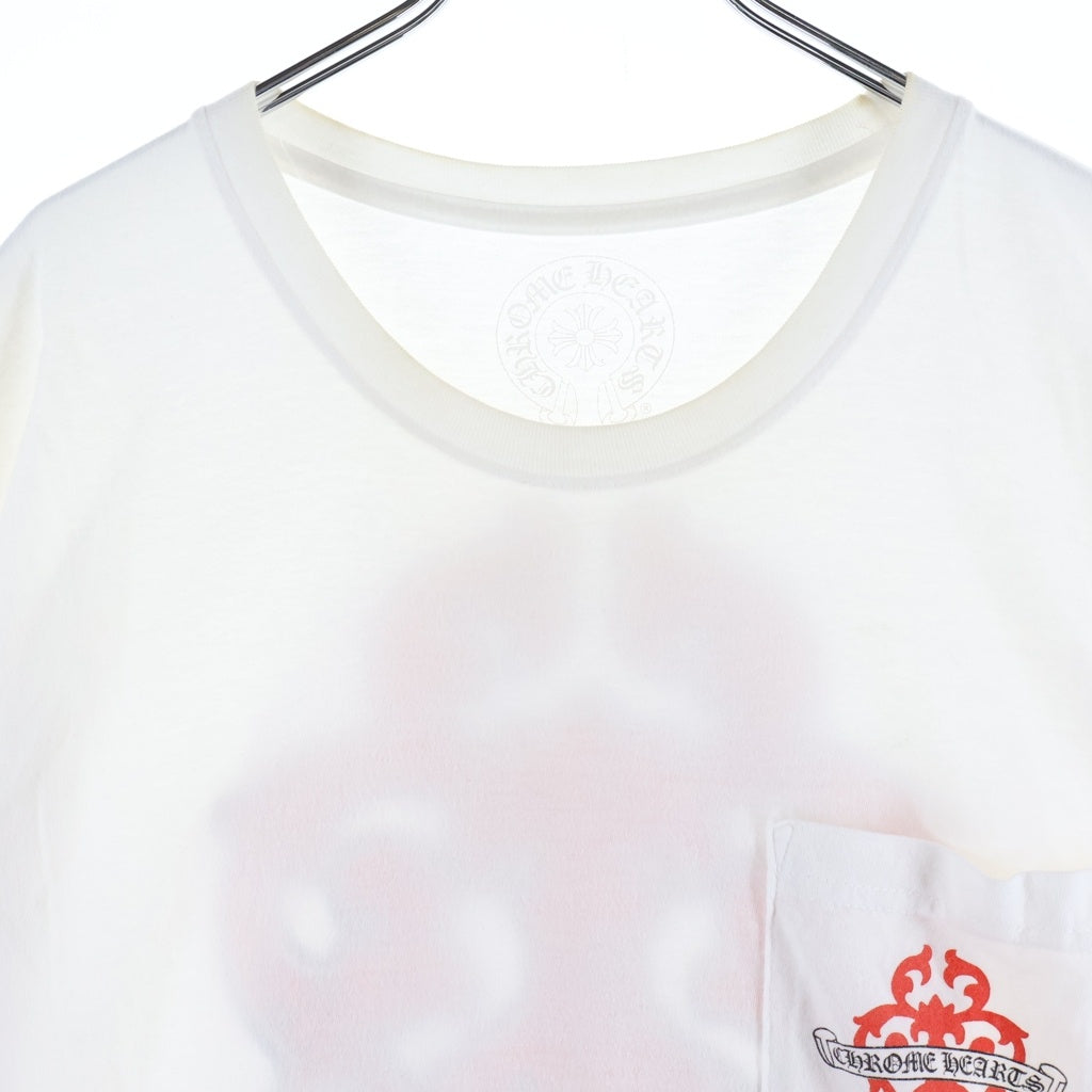 CHROME HEARTS(クロムハーツ) BACK VINE DAGGER PRINT バックヴァインダガー プリント 半袖Tシャツ ホワイト/レッド