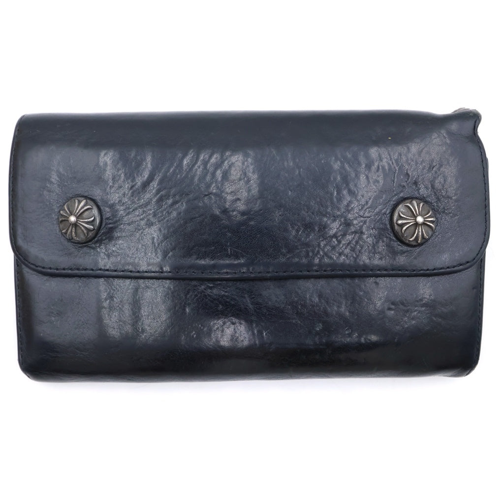 CHROME HEARTS(クロムハーツ) WAVE ウェーブ レザーウォレット 財布 ブラック