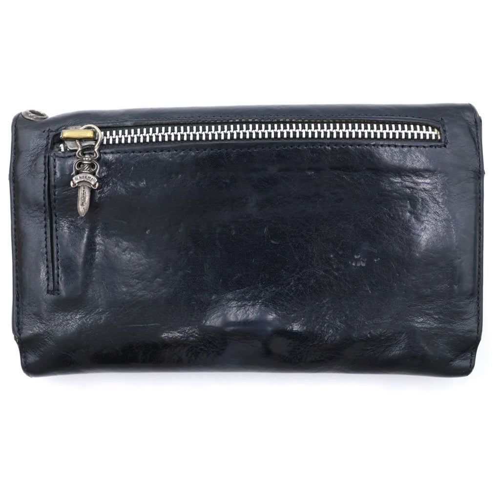 CHROME HEARTS(クロムハーツ) WAVE ウェーブ レザーウォレット 財布 ブラック