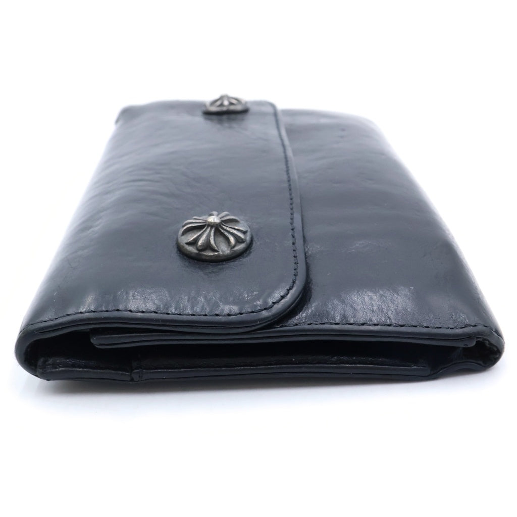 CHROME HEARTS(クロムハーツ) WAVE ウェーブ レザーウォレット 財布 ブラック