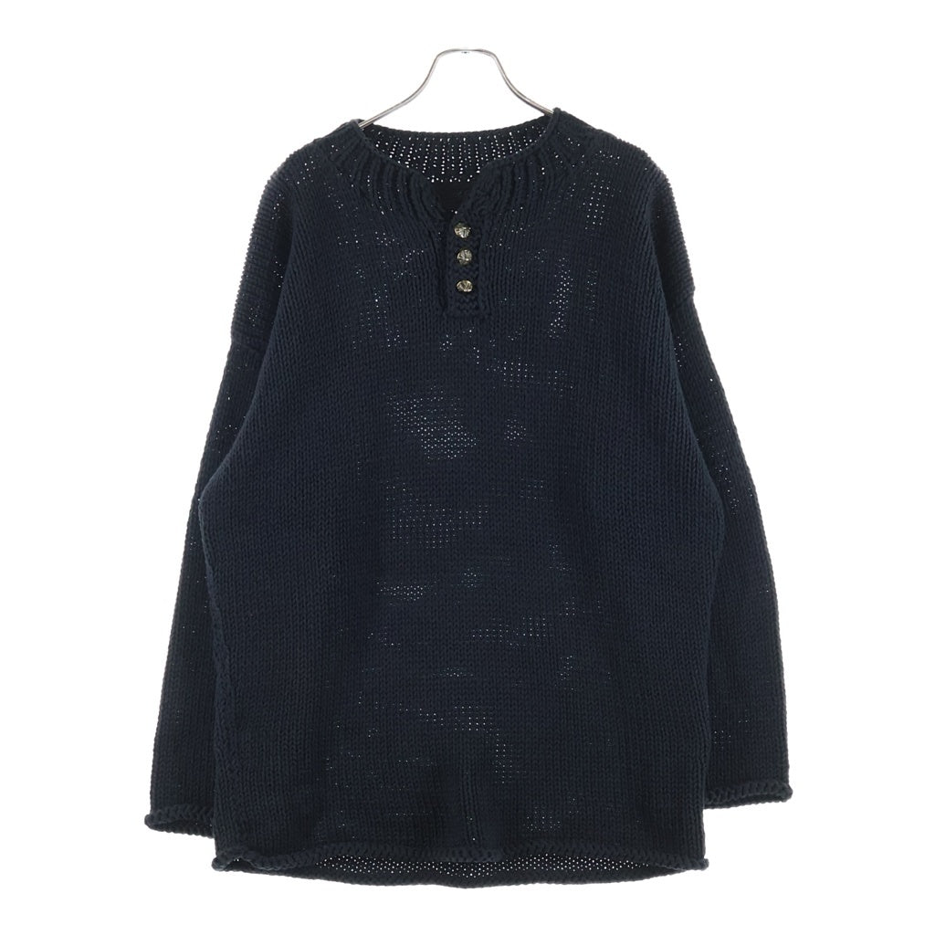 CHROME HEARTS(クロムハーツ) Cemetery Cross Patch Cashmere Knit Sweater セメタリークロスパッチ クロスボールボタンカシミアニットセーター ブラック