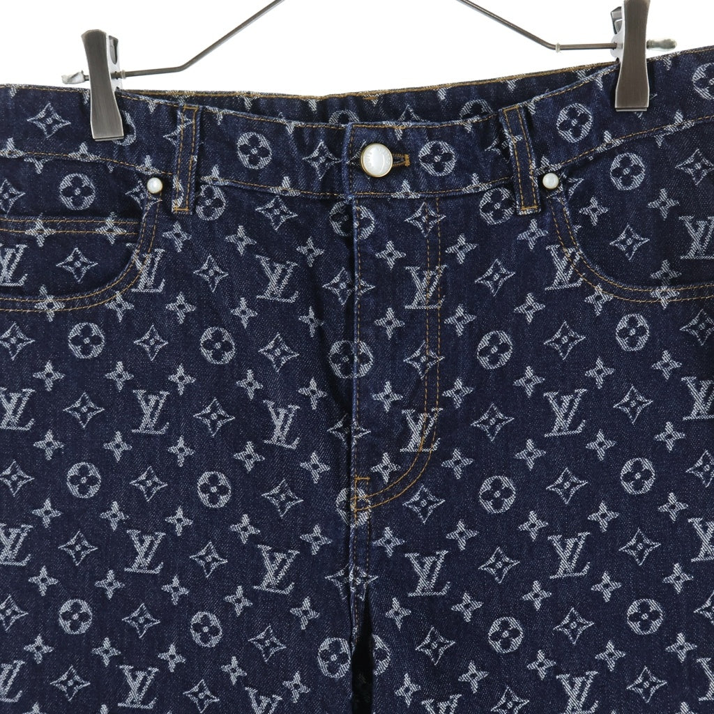 LOUIS VUITTON(ルイヴィトン) 24AW Monogram Jacquard Denim Pants モノグラムジャガードデニムパンツ インディゴ RM242M UZD HRD79W