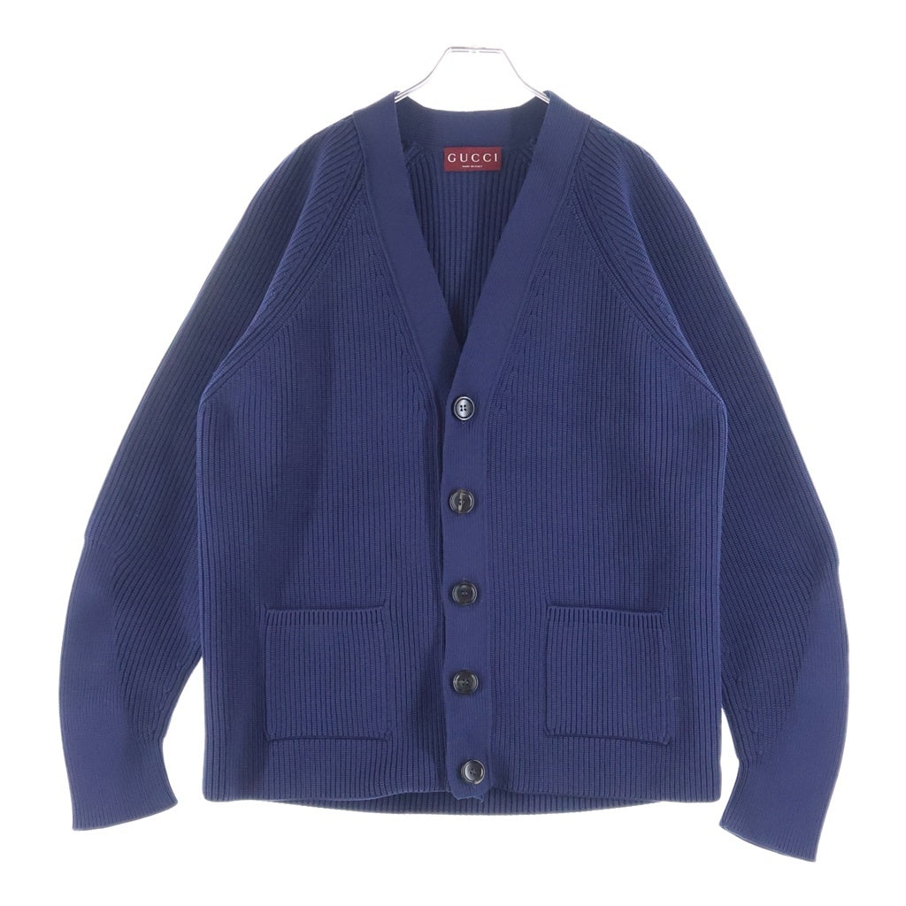 GUCCI(グッチ) Cardigan Vネック カーディガン ネイビー 798603 XKEB6