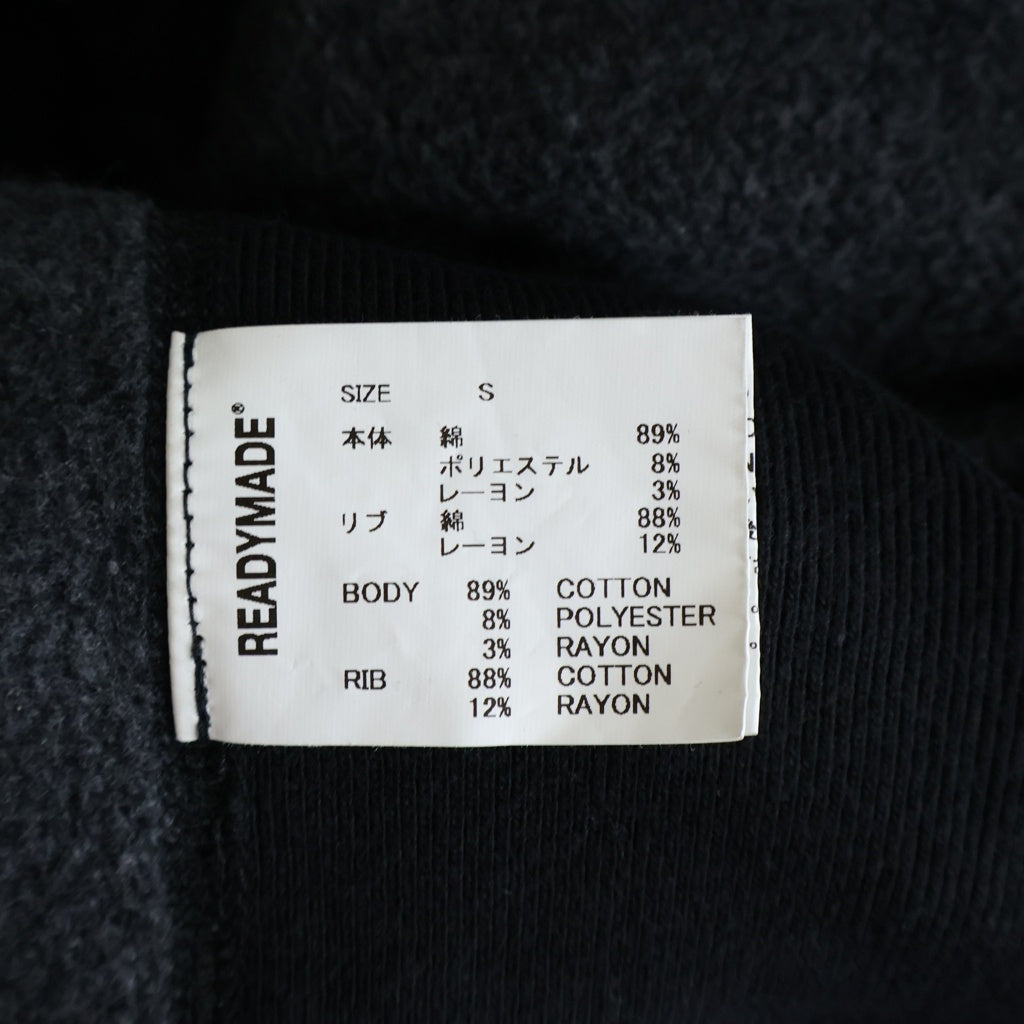 READY MADE(レディメイド) 24AW BIG HOODIE LOGO プルオーバーパーカー ブラック RE-CO-BK-00-00-285