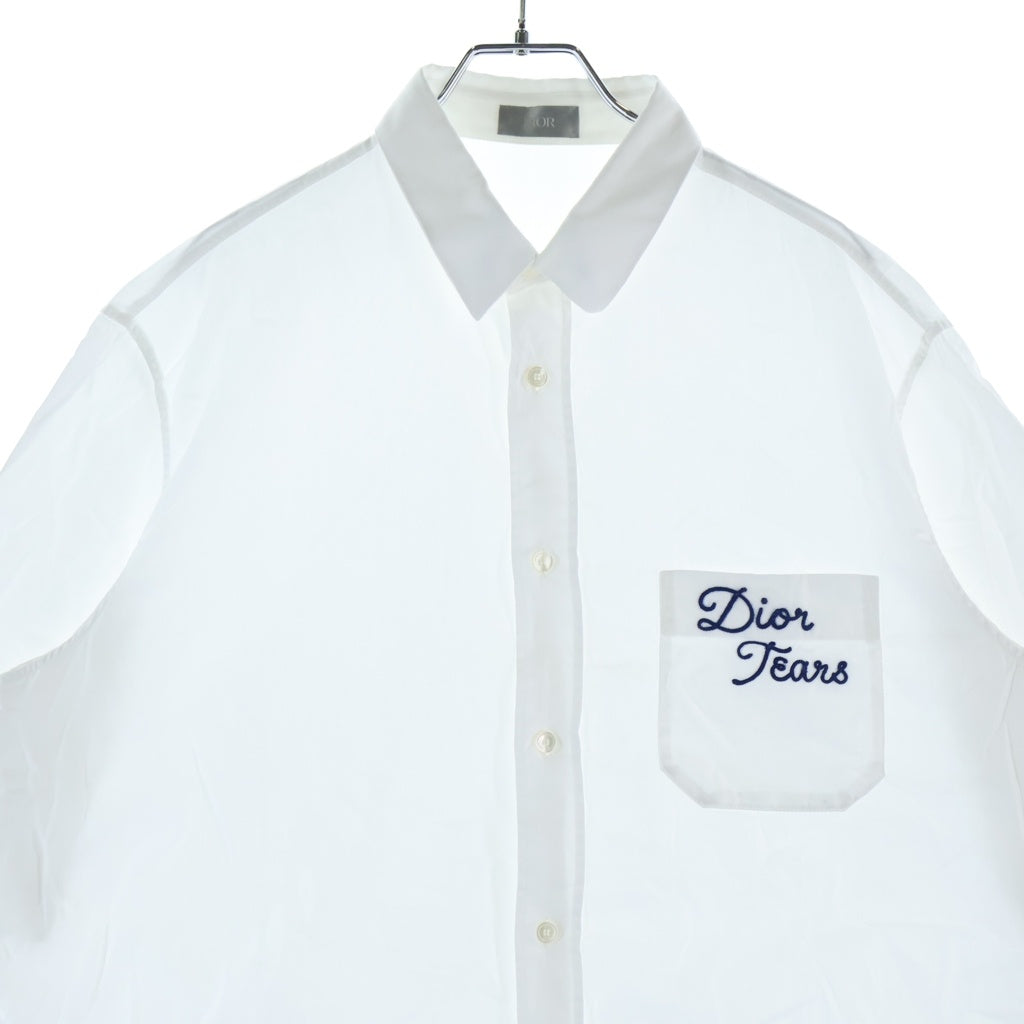 Christian Dior(クリスチャンディオール) ×Denim Tears フロントロゴ半袖シャツ ホワイト 393C532A5820