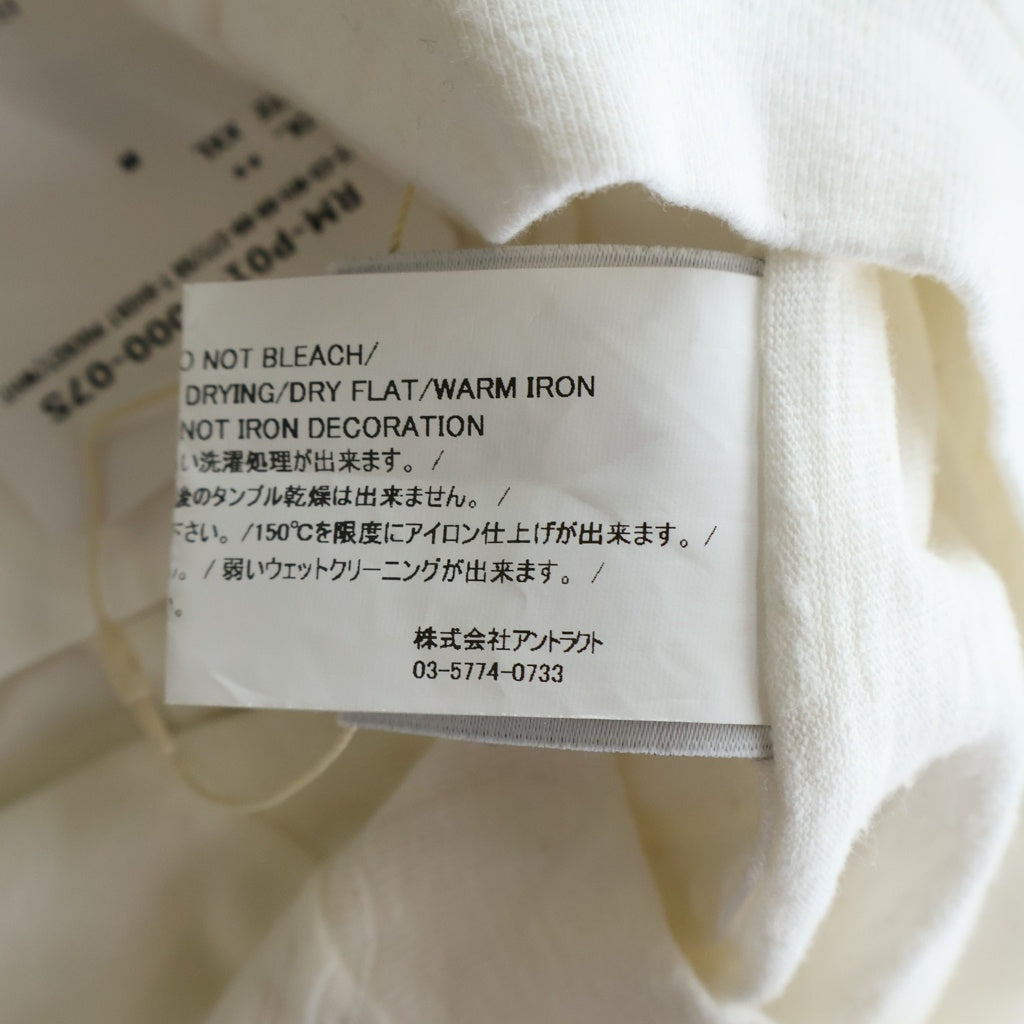 READY MADE(レディメイド) 24SS S/S POCKET T-SHIRT フロントロゴ クルーネック半袖Tシャツ ホワイト RE-CO-WH-00-00-277