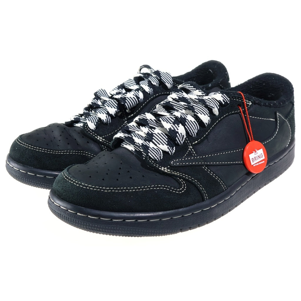 NIKE(ナイキ) AIR JORDAN1 LOW BLACK PHANTOM エアジョーダン1 ブラックファントム レザーローカットスニーカー US8/26.0cm ブラック DM7866-001