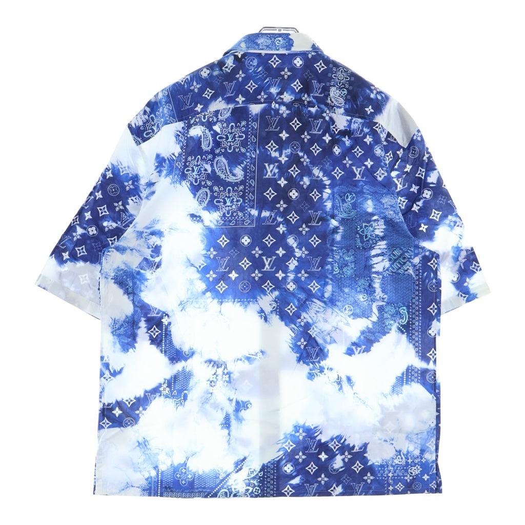 LOUIS VUITTON(ルイヴィトン) 22AW NW0 モノグラムバンダナフックディティール半袖シャツ ブルー HNS07W