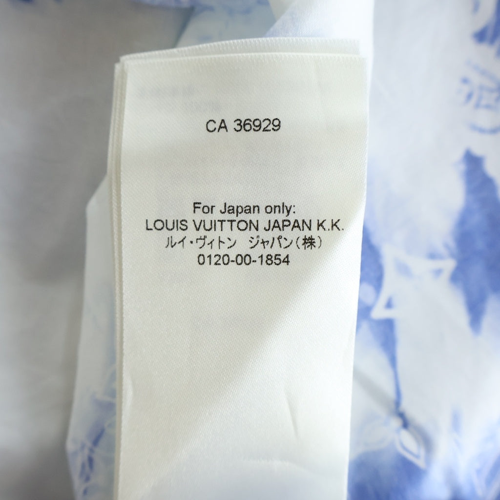 LOUIS VUITTON(ルイヴィトン) 22AW NW0 モノグラムバンダナフックディティール半袖シャツ ブルー HNS07W