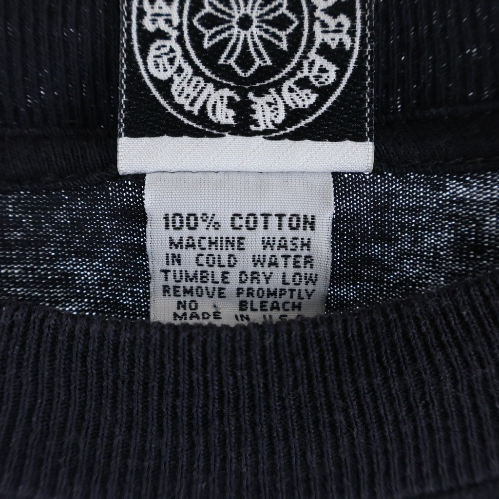 CHROME HEARTS(クロムハーツ) OLD CH LOGO L/S TEE オールド CHロゴプリント長袖Tシャツ ブラック