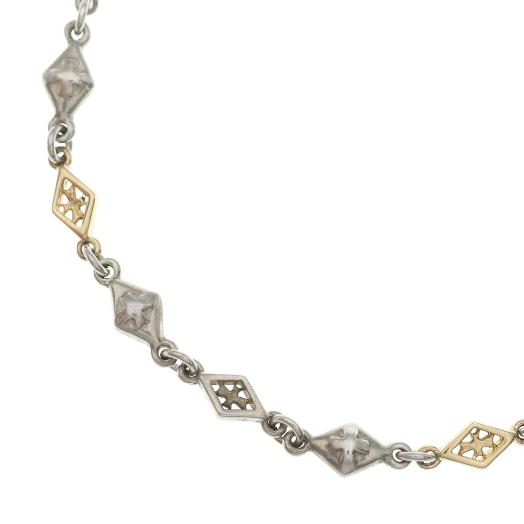Loree Rodkin(ローリーロドキン) ミックスダイヤモンドシェイプクロス チェーンネックレス SV 18K シルバー/ゴールド