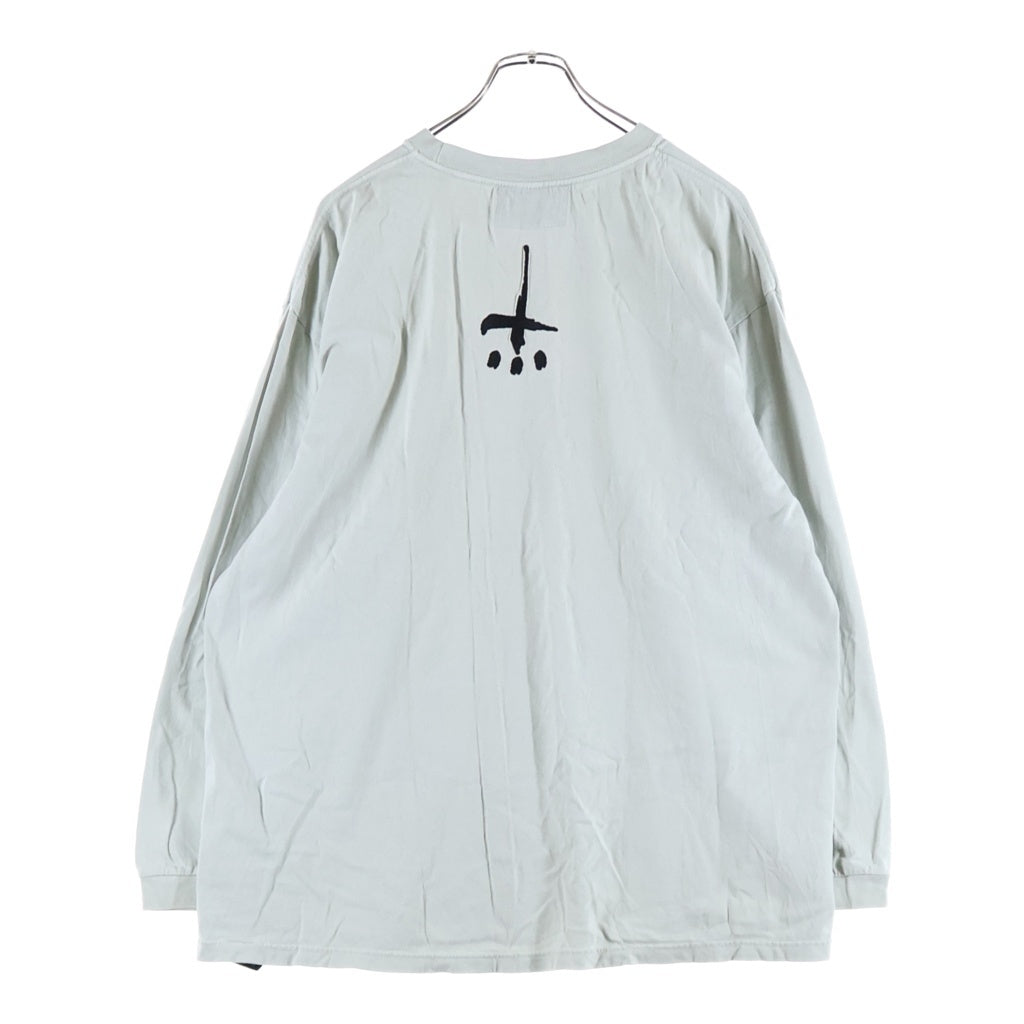 cvtvlist(カタリスト) 3CTLS フロントプリントクルーネック長袖Tシャツカットソー ブルー 2301010303