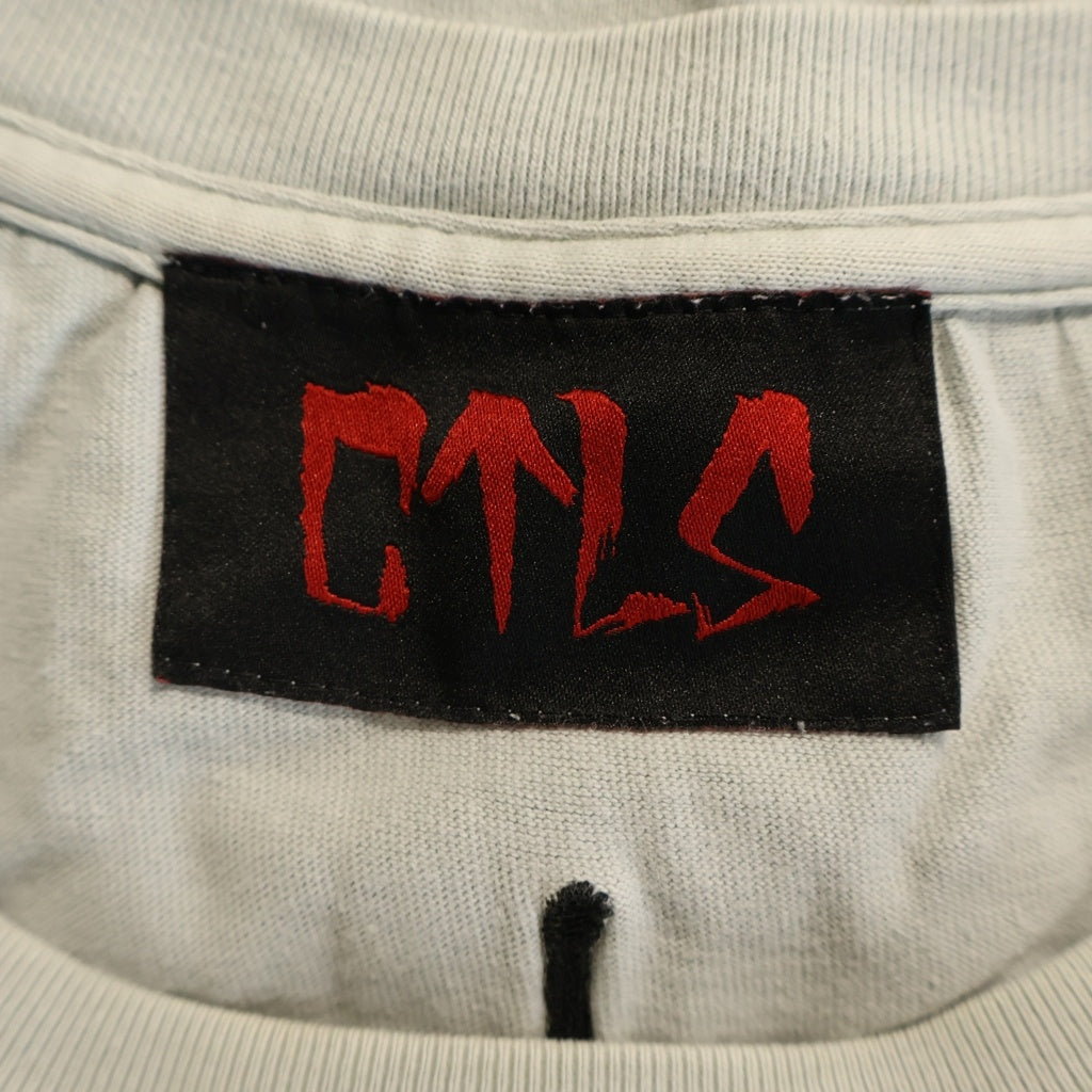 cvtvlist(カタリスト) 3CTLS フロントプリントクルーネック長袖Tシャツカットソー ブルー 2301010303