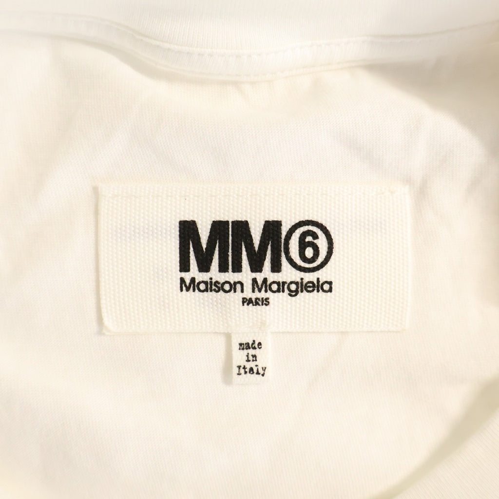 MM6 Maison Margiela(エムエムシックスメゾンマルジェラ) 23SS Numbering Logo T-Shirt ナンバリング ロゴ半袖Tシャツカットソー ホワイト S62GD0146