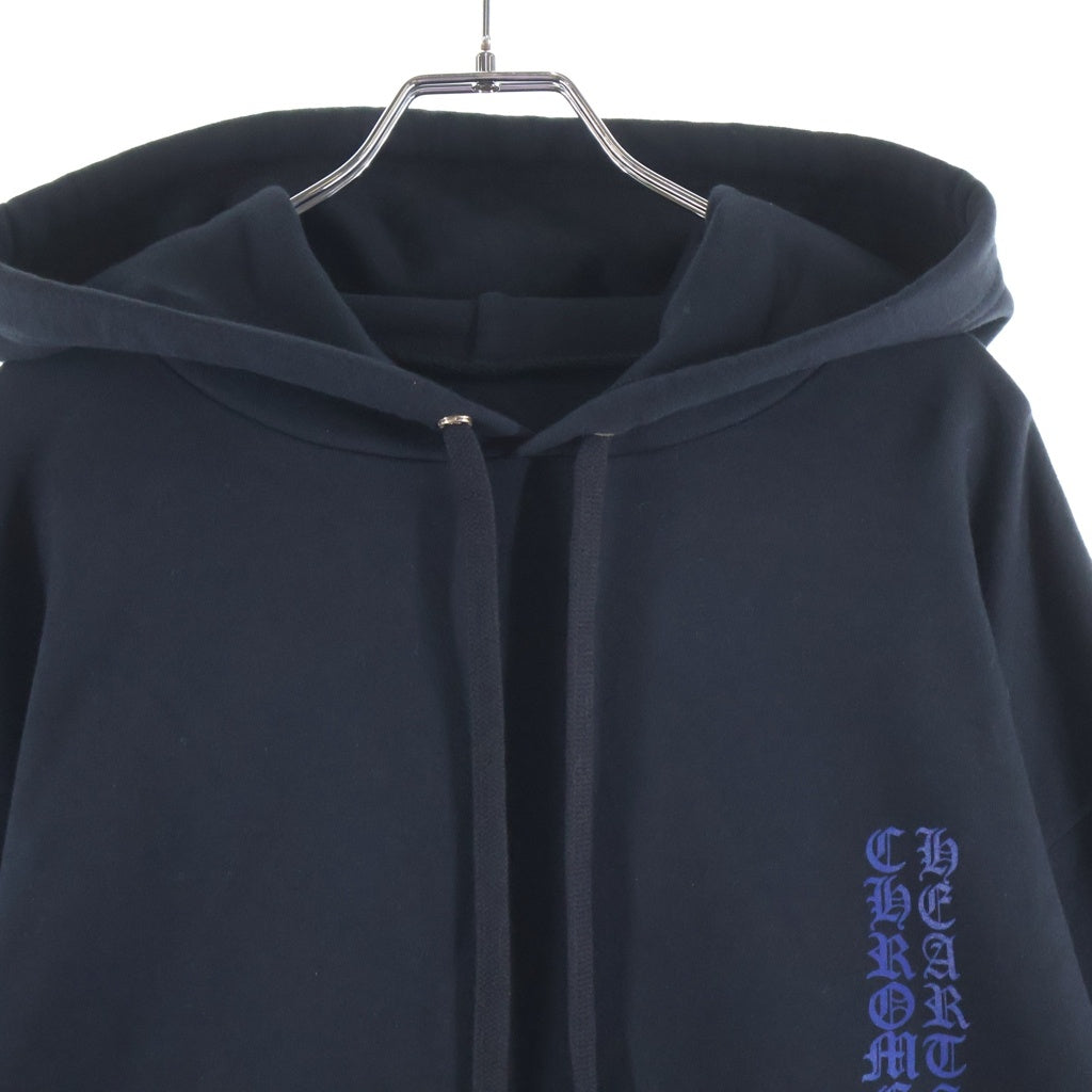 CHROME HEARTS(クロムハーツ) VERTICAL LOGO PULLOVER HOODIE ヴァーティカルロゴ プルオーバーパーカー フーディー ブラック/ブルー