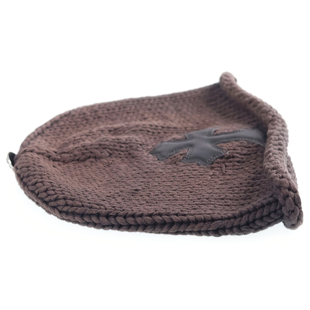 CHROME HEARTS(クロムハーツ) OLD BEANIE CROSS PATCH オールド クロスパッチ付き ビーニー ニット帽子 ブラック