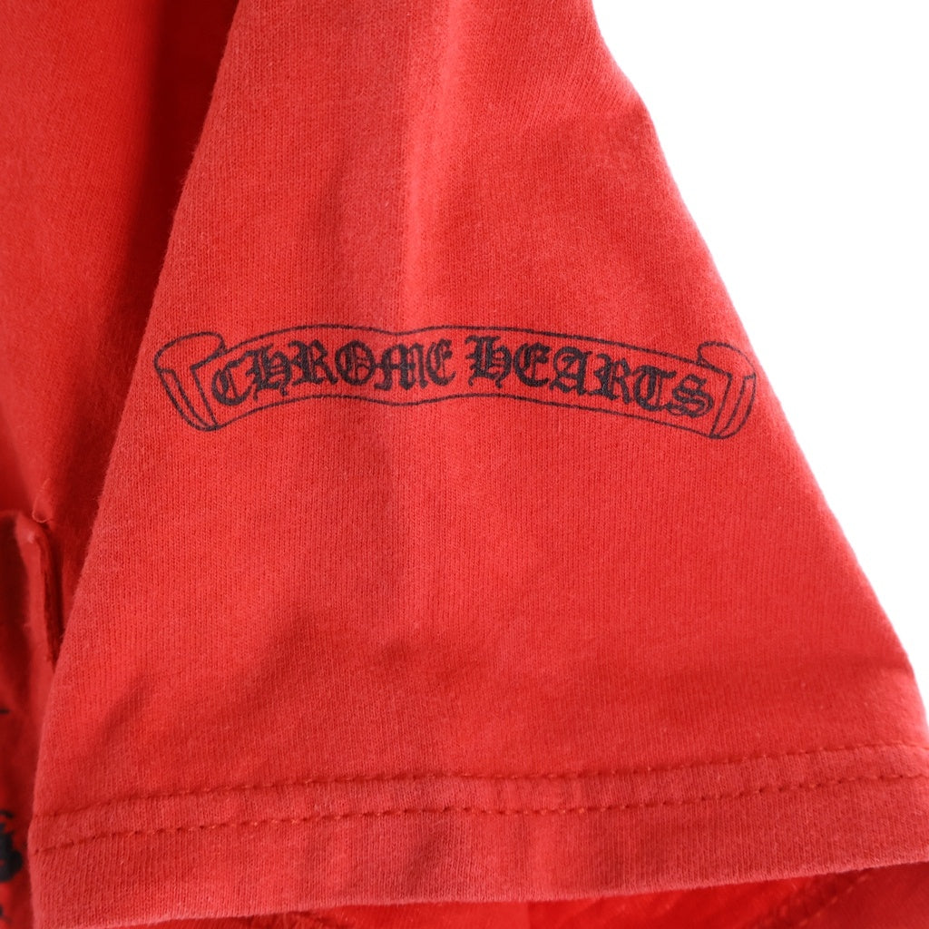 CHROME HEARTS(クロムハーツ) OLD BACK SCRL ARM S/S TEE オールド バックスクロール CHアームプリント半袖Tシャツ レッド