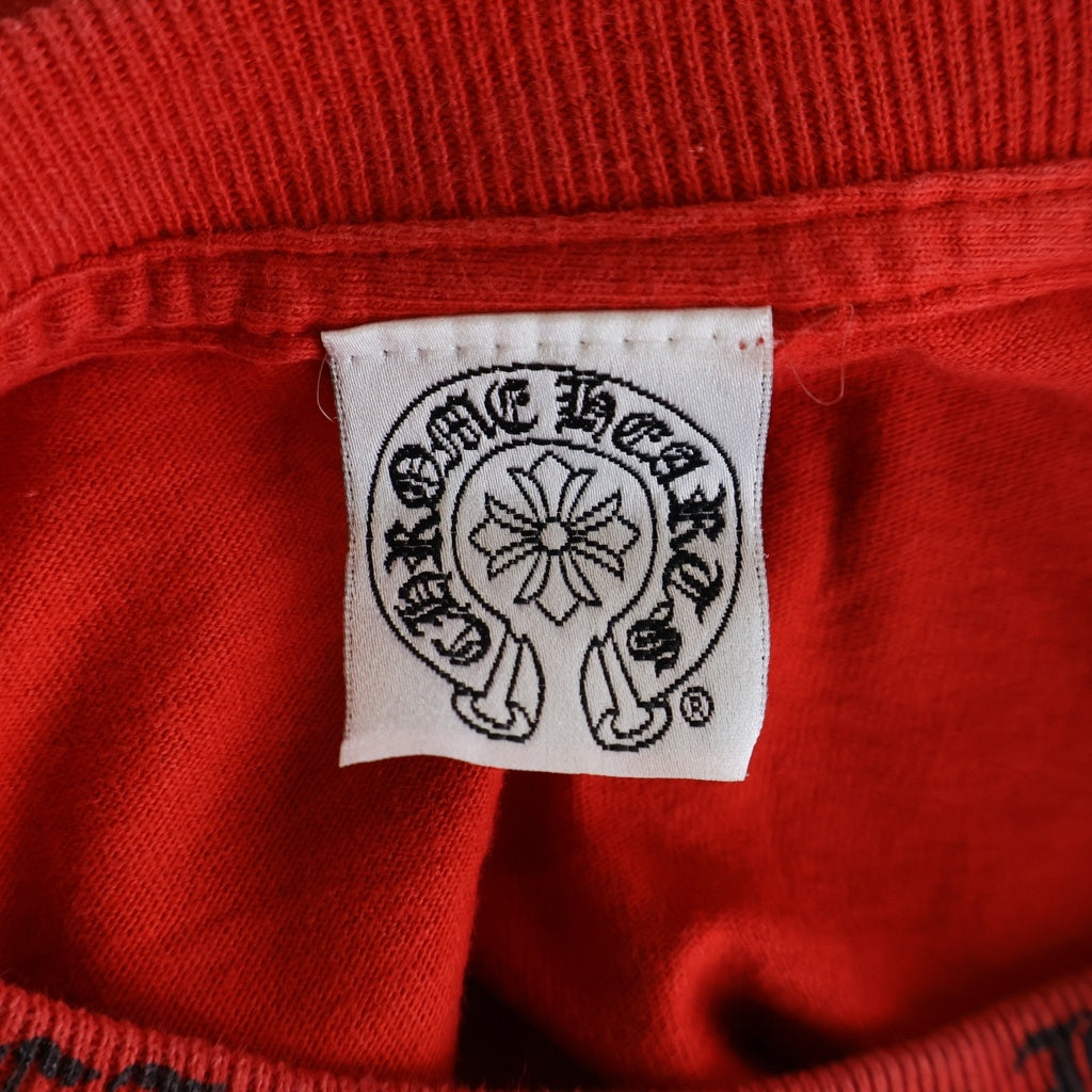 CHROME HEARTS(クロムハーツ) OLD BACK SCRL ARM S/S TEE オールド バックスクロール CHアームプリント半袖Tシャツ レッド