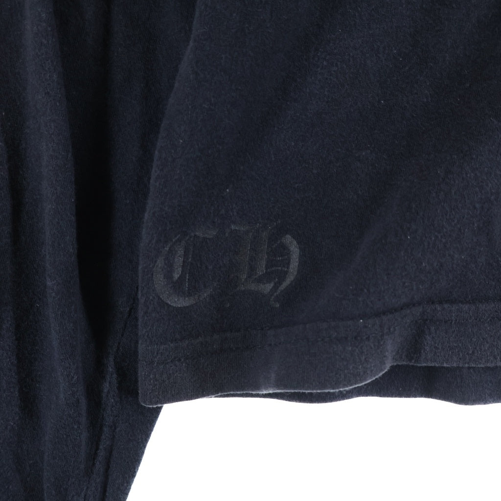 CHROME HEARTS(クロムハーツ) BACK CH LOGO L/S TEE バックアーチロゴプリント長袖Tシャツ カットソー ブラック