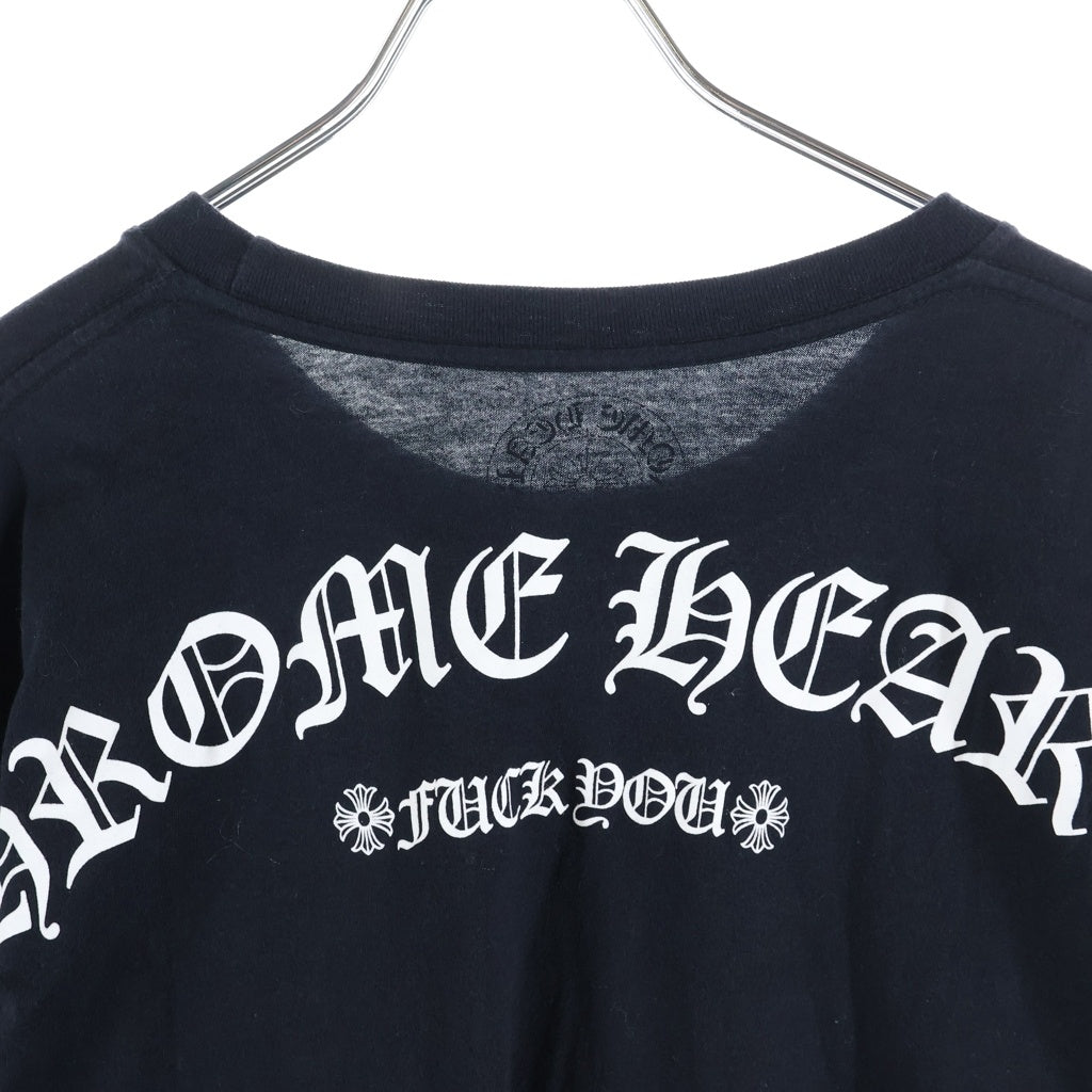 CHROME HEARTS(クロムハーツ) BACK CH LOGO L/S TEE バックアーチロゴプリント長袖Tシャツ カットソー ブラック