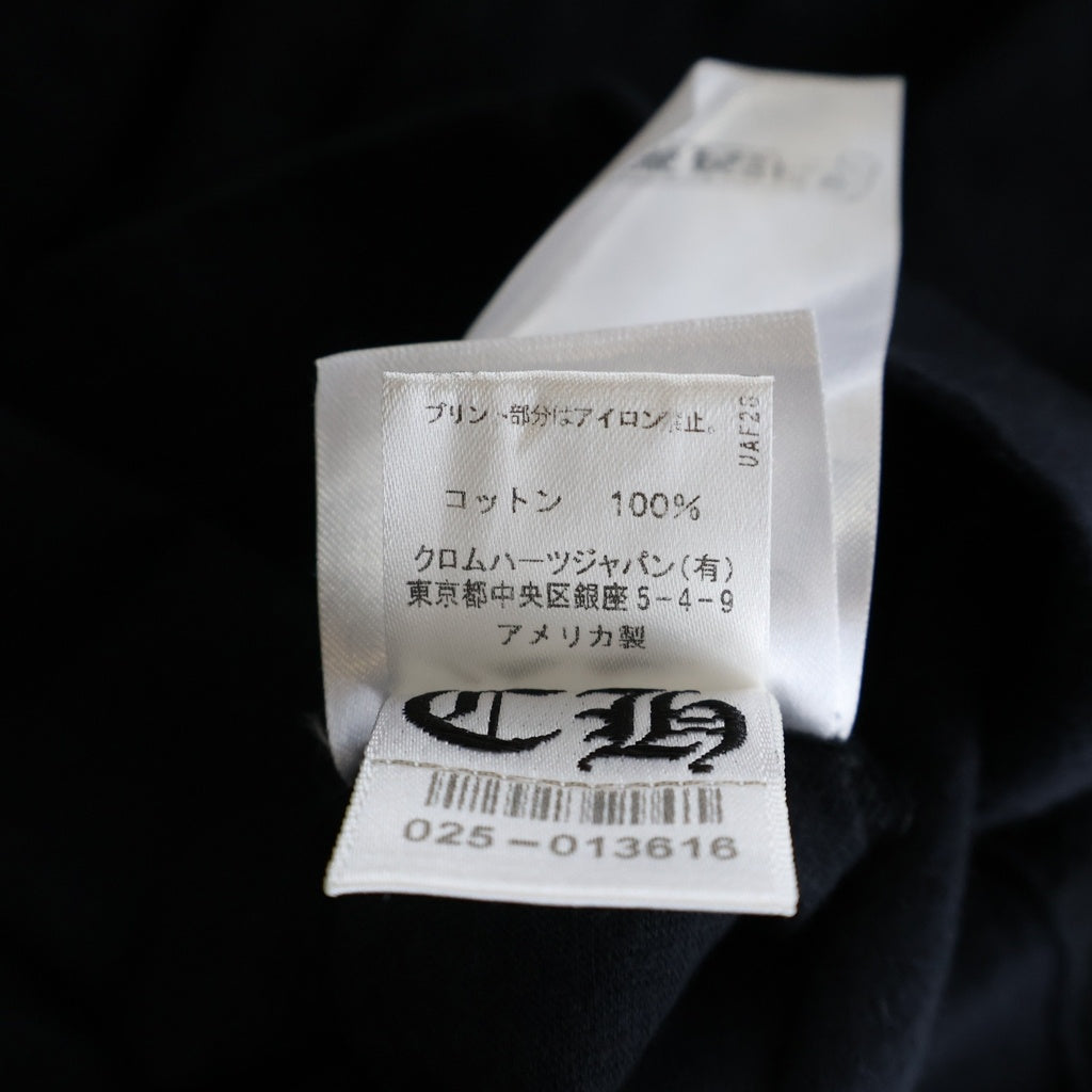 CHROME HEARTS(クロムハーツ) BACK CH LOGO L/S TEE バックアーチロゴプリント長袖Tシャツ カットソー ブラック