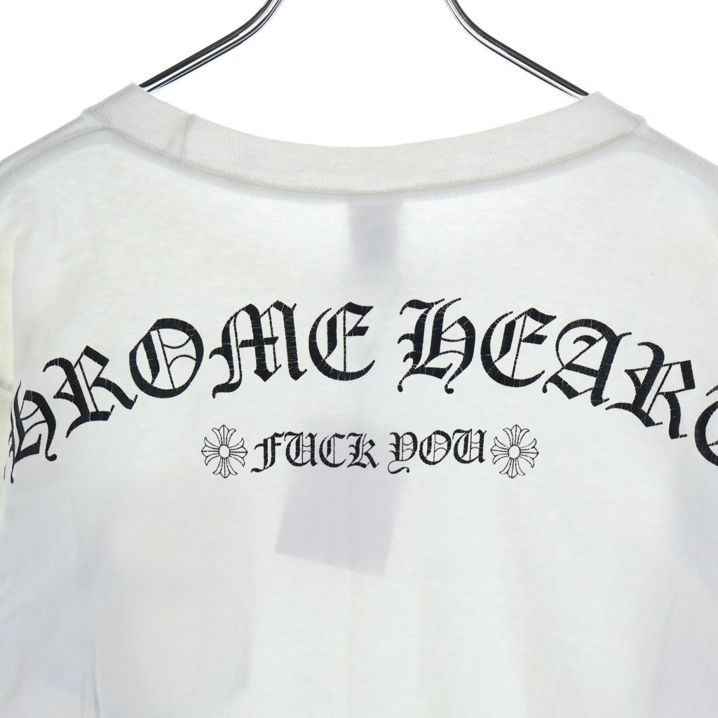 CHROME HEARTS(クロムハーツ) ARCH LOGO YOU L/S Tee アーチロゴ FUCK YOUプリント 長袖Tシャツカットソー ホワイト