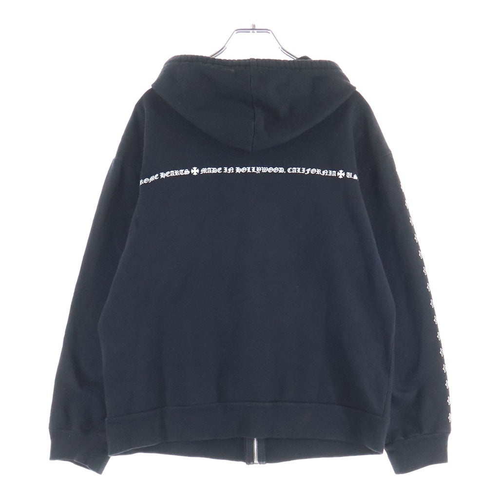 CHROME HEARTS(クロムハーツ) MADE IN HOLLYWOOD SWTSHRT HD ZIP メイドインハリウッド ジップアップパーカー ブラック
