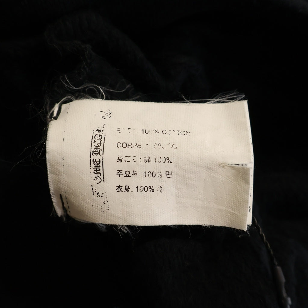 CHROME HEARTS(クロムハーツ) SCROLL LABEL SWTSHRT HD ZIP バックスクロールラベルプリント ジップアップパーカー ブラック