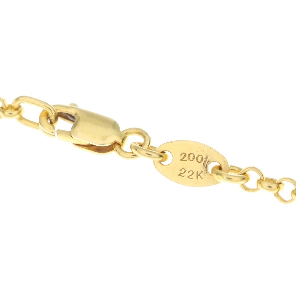 CHROME HEARTS(クロムハーツ) 22K NECKCHAIN R18 ロールチェーンネックレス 18inch ゴールド BCA010