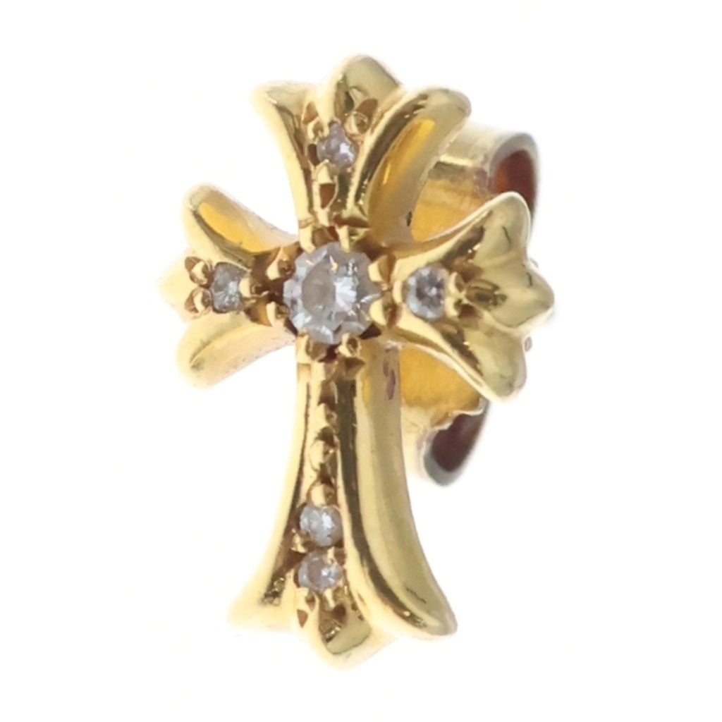 CHROME HEARTS(クロムハーツ) 22K CH CRS 2 FAT P/DIA CHクロス ファットスタッドピアス PAVEダイヤ ゴールド レディース