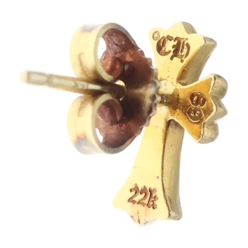CHROME HEARTS(クロムハーツ) 22K CH CRS 2 FAT P/DIA CHクロス ファットスタッドピアス PAVEダイヤ ゴールド レディース