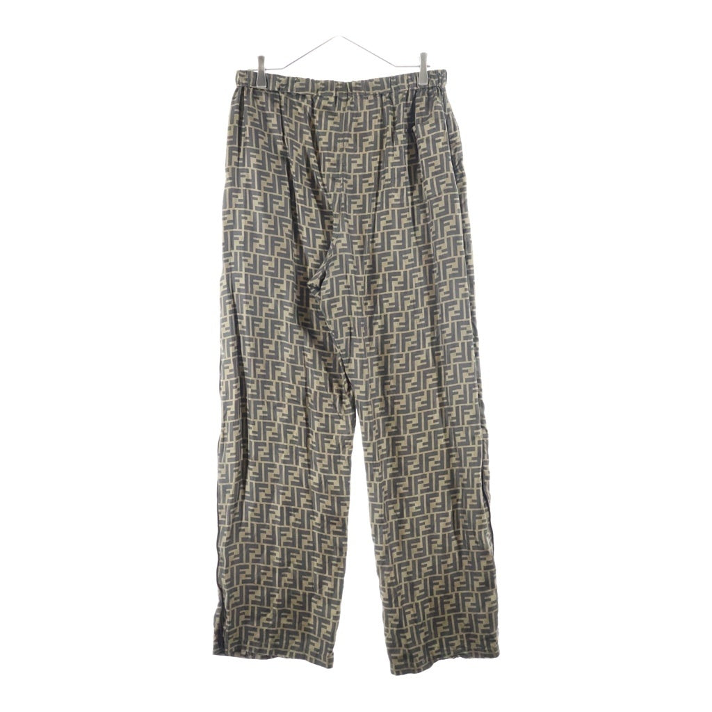 FENDI(フェンディ) Logo Silk Pants ロゴシルクパンツ ブラウン FB0416 A4JK