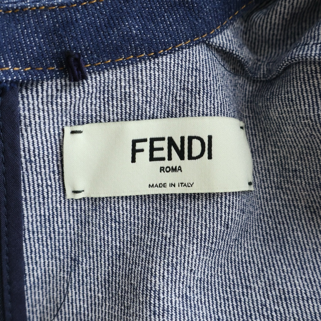 FENDI(フェンディ) BLUE DENIM MINI DRESS ブルーデニムミニドレス インディゴ FLD545 ALC1 レディース